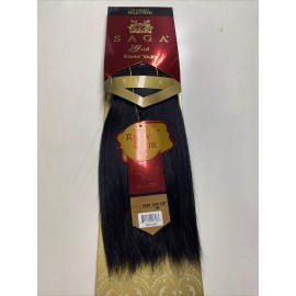 SAGA GOLD YAKY 10S"_#1B_100% HUMAN REMY HAIR WEAVE STRAIGHT EXTENSION*
