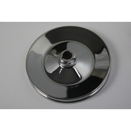 Power Chrome SBC BBC  Chevy Chrome Saginaw Style Power Steering Pump w/ Single Groove Pulley