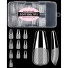 Soft Gel Nail Tips Medium Coffin, 120PCS Pre Buff Full