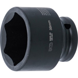 BGS 5205-38 Impact Socket Spanner Insert Hexagonal 12.5 mm (1/2 Inch) SW 38 mm