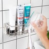 HANZE Toothbrush and Toothpaste Holder Wall Mounted – Space-Saving Bathroom
