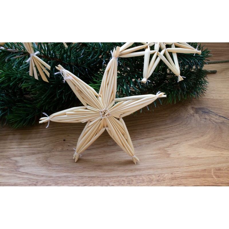 Annastore Hanging Straw Stars, Various Sizes - Straw Stars, Tree