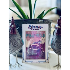 Unbranded Pilipinas Refrigerator Magnet Holographic I Love Philippines Tricycle 2.5” x 4”
