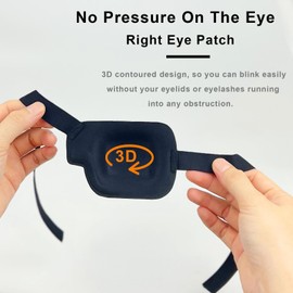 THSIREE Eye Patch, 2PCS Medical Eye Patches for Adults Kids, 3D Amblyopia Lazy Eye Patches for Right Eye (Right)