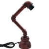 LEDSone Vintage Industrial Steampunk Table Lamp Rustic Red Water Pipe