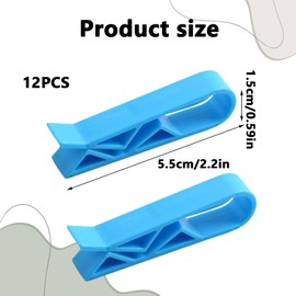 12PCS Wheelie Bin Clips Plastic Multi-functional Anti-Slip Waste Bin Bag Clamp Clips Garbage Clip Trash Can Clip Trash Bag Holder Bin Clips for Kitchen Garbage Waste Trash Can Junk Bag Fixed Clips