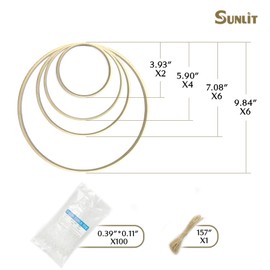 Sunlit Boho 18 PCS Bamboo Wall Trellis DIY Set, Plant Trellis, Vines Trellis, Display for Climbing Potted Plants, Rustic Vintage Home Decor