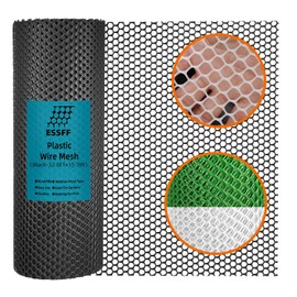 Pet & Garden Safeguard - 15.7IN x 32.8FT Roll - Black Plastic Netting, Multi-Use Decorative Fencing for Poultry, Dogs, Rabbits,Chicken and Snake Barrier