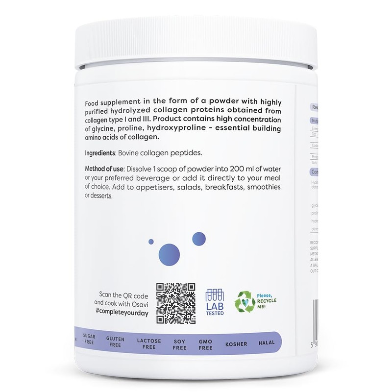 Osavi Collagen Peptides, Hydrolyzed Type 1 & 3 – Powder