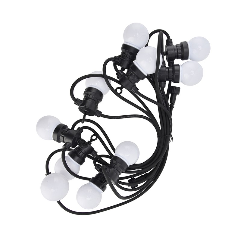 G50 Bulb String Light 5M 10LED White Globe Bulb Decorative