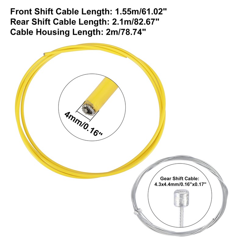 X AUTOHAUX Bicycle Shift Cable Cover Shift Cable Tube Kit