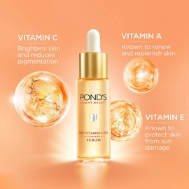 POND-S Bright Beauty Vitamin C, E, and A Face Serum, 28 ML