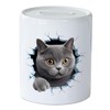 GRAZDesign Funny Cat Money Box with Cat Motif - Wall