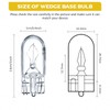 Honoson 1/4 Wedge Base 12V 5W Bulb Clear Krypton Light