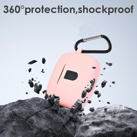 Claiol Premium Silicone Case for TAGRY X08 Wireless Earbuds with Carabiner. (Pink)