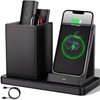 Multi-Functional Vegan Leather Desk Organizer with Wireless Charger