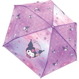 Kuromi Folding Umbrella, 20.9 inches (53 cm), Hand Opening, Japanese Pattern, Sanrio Cute