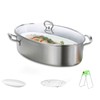 Stainless Steel Fish Steamer Set Large Steamer Pot for Steaming