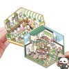 8PCS New Creative Sticker Scenes with Tweezers, 3D Isometric Room