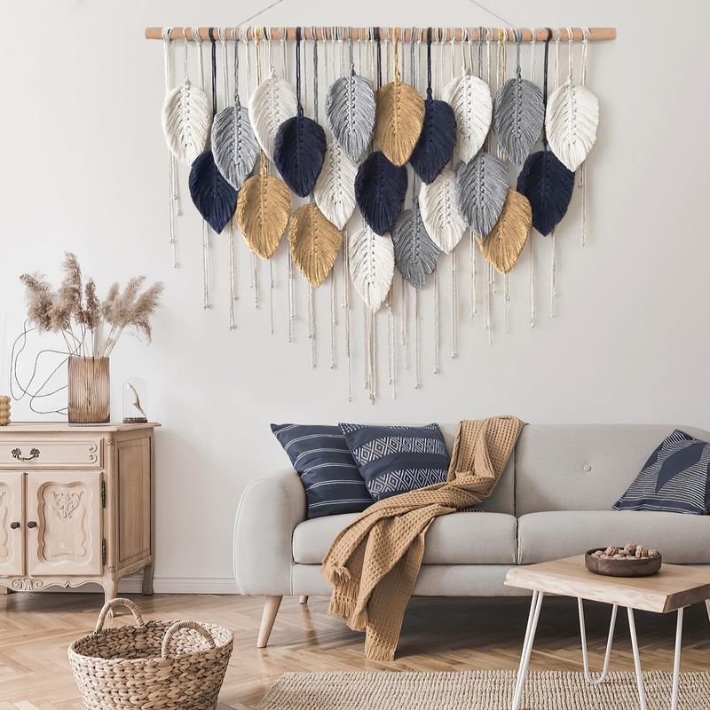 Weldomcor Large Wall Hanging Tapestry, Boho Macrame Woven Handmade Tassel