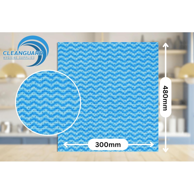 Sanisafe 100 Pack Blue LARGE All Purpose Cleaning Cloths -