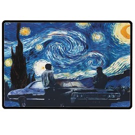 YiKue Winchester Supernatural The Starry Night Vintage Wall tin Plaque - Pub Shed Bar Man Cave Home Bedroom Office Kitchen Gift Metal Sign - Sketch Artist Art 12 x 8 Inch