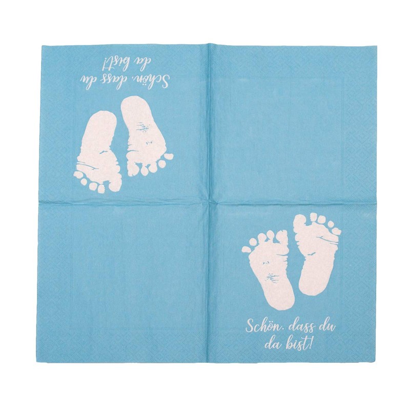 20 Napkins Baby Feet 'Schön, dass du da bist!' 33