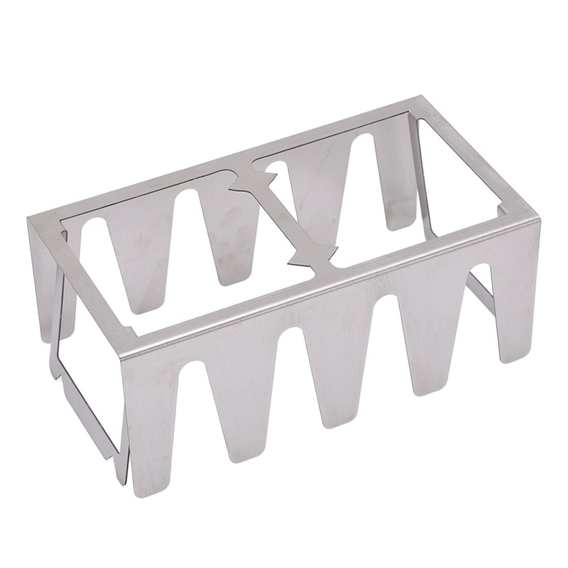 BBQ Skewer Rack Lightweight Portable Sturdy Structure Stainless Steel Wear