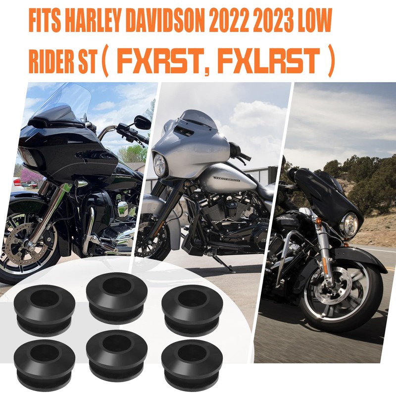 VPZMT Rubber Windshield Grommet for Harley Softail FXLRST 117 Low