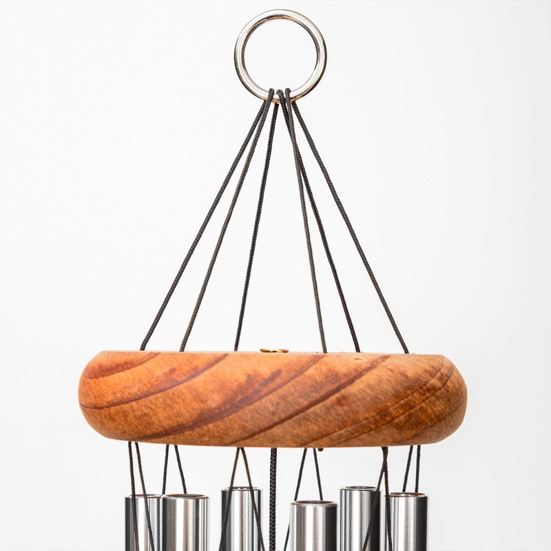 Festival 18-inch Redwood Wind Chime in Silver by Wind River