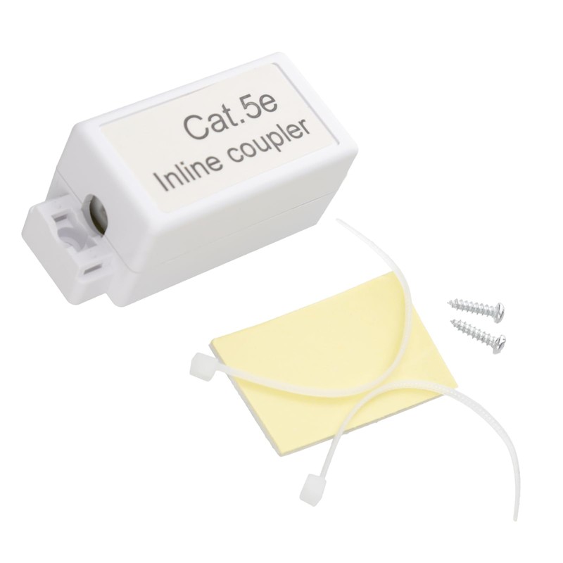 kenable Inline Punch Down Coupler for Lan Cables CAT5e White