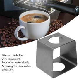 Kuuleyn Coffee Dripper Stand, Coffee Filter Holder, Coffee Drip Rack Stainless Steel Lightweight Coffee Filter Cup Stand for Home Cafe Office(Black)