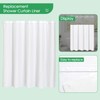 Gibelle White Snap in Shower Curtain Liner, Compatible with No