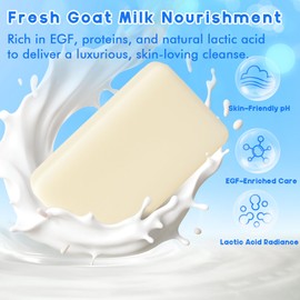 EDSRDRUS Goat Milk Soap Bars 3.5 oz, Pack of 1 – All Natural Goat’s Milk, Glycerin Soap with Avocado, Castor & Coconut Extracts, Nourishing for Sensitive Skin