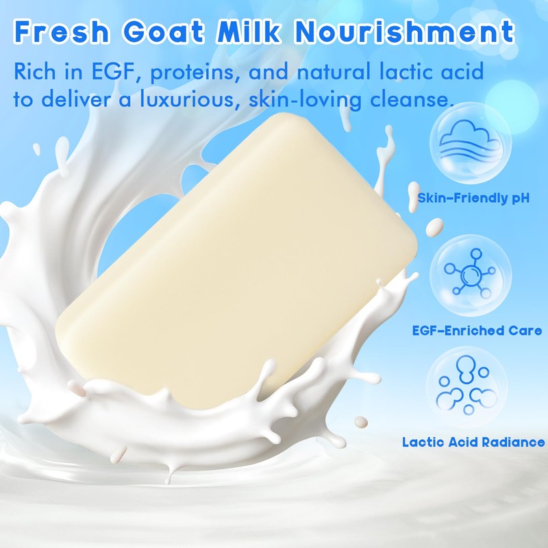 EDSRDRUS Goat Milk Soap Bars 3.5 oz, Pack of 1