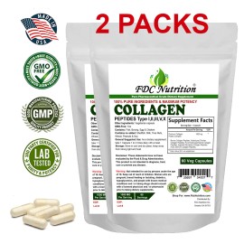 Péptidos de colágeno premium 1000 mg hidrolizados antienvejecimiento (tipos I, II, III, V, X)