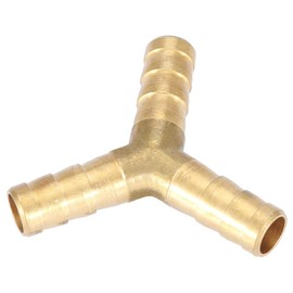 Brass Y 3-Way Hose Connector, Mounting Components, Other Fittings, T-Hose Connector for Carpenter's Fitting, Air, Water, Gas, 6/8/10/12/14/16 mm (8 mm, 4 Pieces)