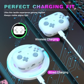 RFUNGUANGO for AirPods Pro 2nd /1st Generation Case Cover with Keychain,Game Player Design for Kid Men and Women, Soft Silicone Case for AirPods Pro Gen 2/1(2023/2022/2019) Charging Case-White