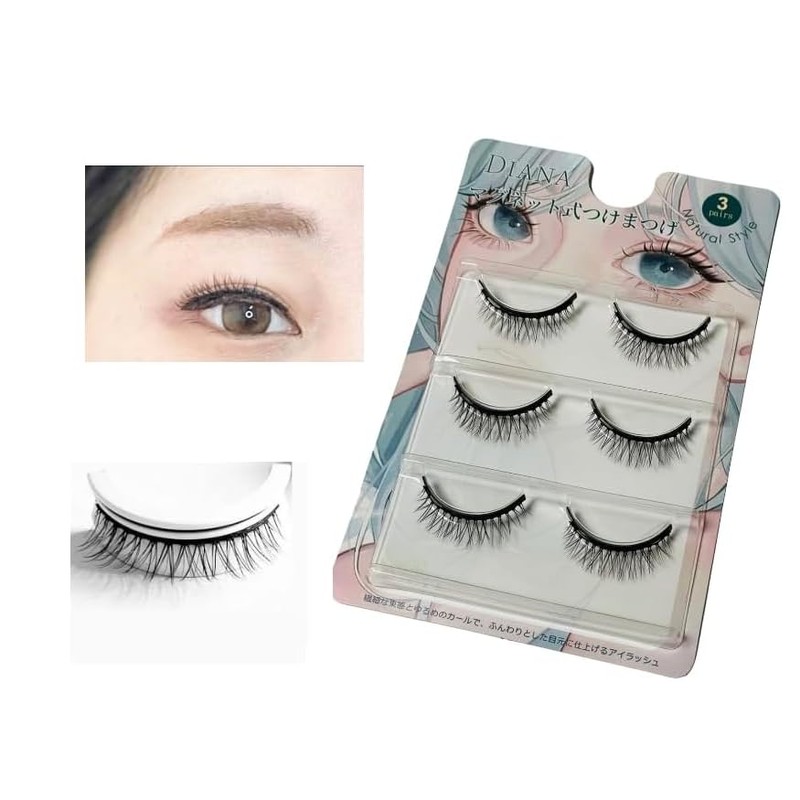 DIANA False Eyelashes, Magnetic False Eyelash Start Kit, 3 Types,