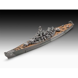 Revell 05183 Battleship USS New Jersey 1:1200 Scale Unbuilt/Unpainted Plastic Model Kit Vehicle, Moulded Color