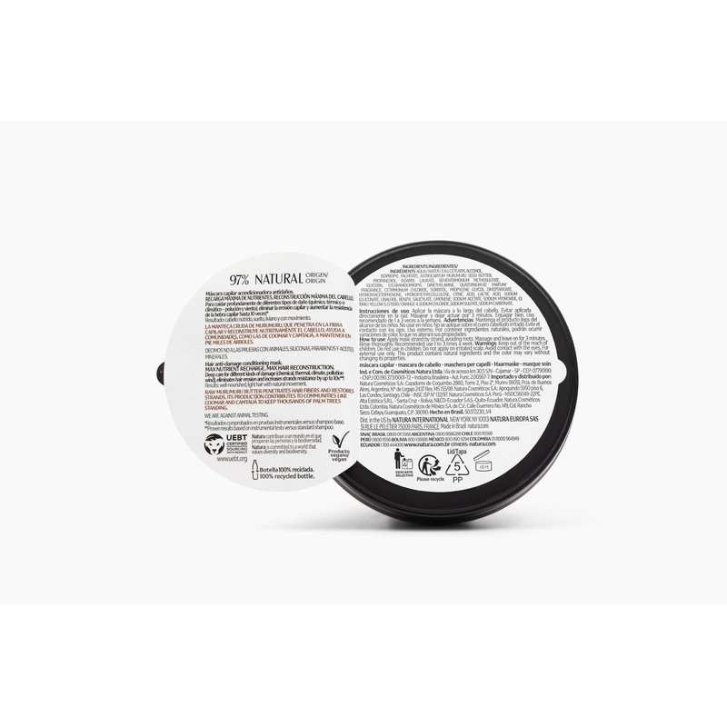 natura Ekos Murumuru Reconstruction Hair Mask - Reduce Breakage &