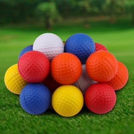 20 Pcs Foam Golf Practice Balls, 42mm Practice Golf Balls, Realistic Feel and Flight Training Balls for Indoor or Backyard, Outdoor, Indoor Simulators, Soft Ball for Golf Party, Pet Play(5 Colors)