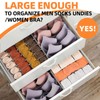 Criusia 6 Pack Large Drawer Organizer for Sock Underwear -