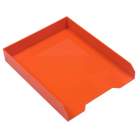 JAM PAPER Stackable Paper Trays - Orange - Desktop Document, Letter, File Organizer Tray - Sold Individually