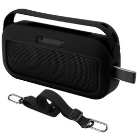 TXEsign Silicone Case Cover for Bose SoundLink Flex 2nd Gen Portable Speaker with Handle Anti-dust Plug Travel Carrying Pouch for Bose SoundLink 2(Black)