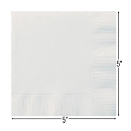 White Beverage Party Napkins, 40 Ct.