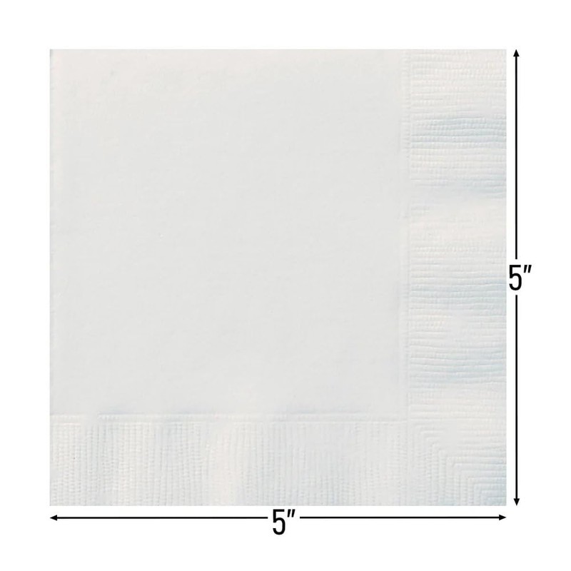 White Beverage Party Napkins, 40 Ct.