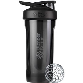 BlenderBottle Strada Tritan Shaker Bottle with Locking Lid, 28-Ounce, Black