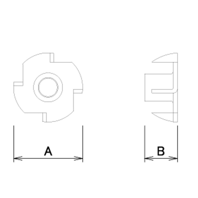 DAIDOHANT 10184706 Nut with Claws [Iron/Uniqlo Plating] (Standard) M5 x