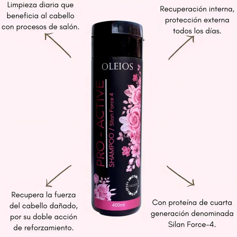 Shampoo Pro-active Mantenimiento De Procesos 400ml Oleios